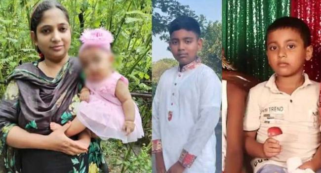 বাঞ্ছারামপুরে প্রবাসীর স্ত্রী ও ২ সন্তানকে গলাকেটে হত্যা