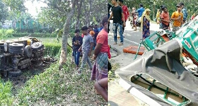 হোসেনপুরে সড়ক দুর্ঘটনায় দাদা-নাতিসহ ৪ জন নিহত