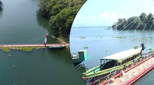 দীর্ঘ দেড় মাস পর ভেসে উঠেছে রাঙ্গামাটির ঝুলন্ত সেতু