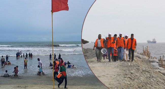 কক্সবাজারে ব্যাপক প্রস্তুতি পর্যটকদের অতিরিক্ত সতর্কতা, সৈকত ও উপকূলে মাইকিং