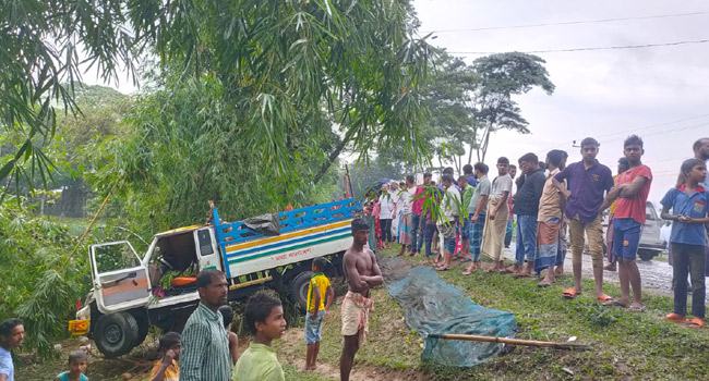 পর্যটকবাহী পিকআপ খাদে পড়ে নিহত ২ আহত ৭