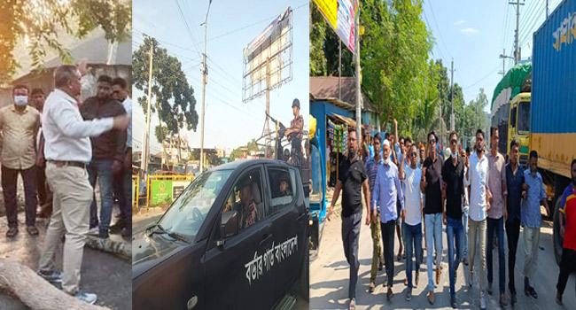 রংপুরে রাস্তায় নেই যানবাহন, আইনশৃঙ্খলা বাহিনীর সতর্ক অবস্থান
