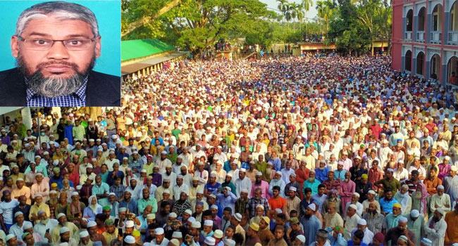 নিহত ইউপি চেয়ারম্যান মাহবুব রহমানের জানাজায় জনতার ঢল