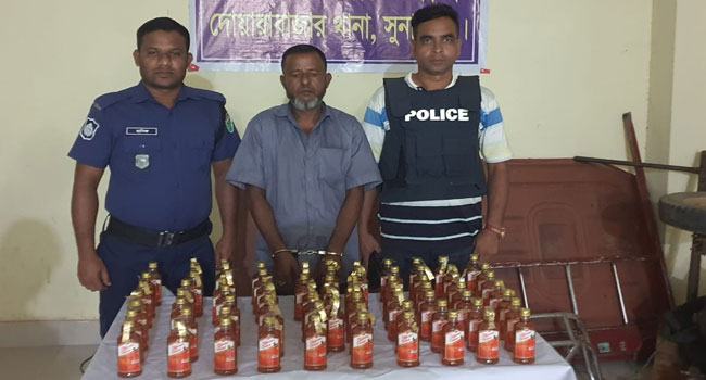 দোয়ারাবাজারে পুলিশের অভিযানে মাদক কারবারি আটক
