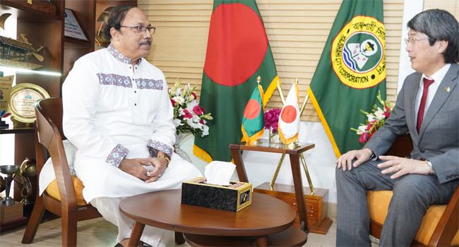 রাসিক মেয়রের সাথে জাপান রাষ্ট্রদূতের বৈঠক অনুষ্ঠিত