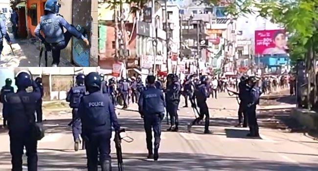 সুনামগঞ্জে পুলিশের সাথে বিএনপির সংঘর্ষ
