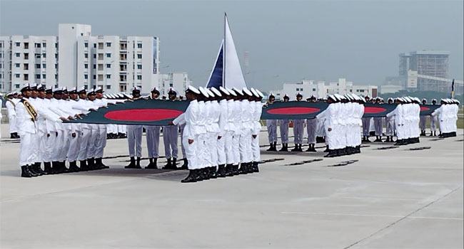 বানৌজা শের-ই-বাংলা প্যারেড গ্রাউন্ডে প্রথমবারের মতো কুচকাওয়াজ অনুষ্ঠিত
