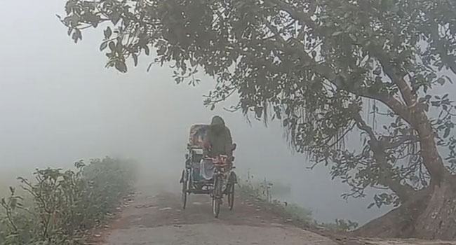 কুয়াকাটায় ঘন কুয়াশার সাথে বেড়েছে শীতের তীব্রতা