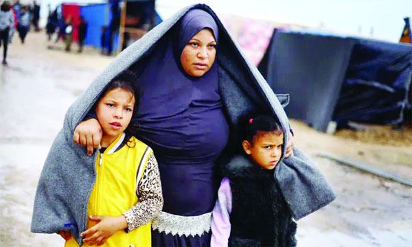 ভারী বৃষ্টি ও বন্যায় দুর্ভোগে গাজাবাসী