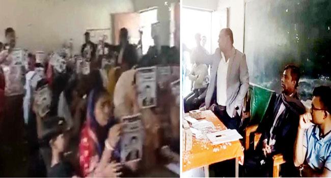 বার্ষিক পরীক্ষার ফলাফল ঘোষণার নামে নৌকার প্রচারণা