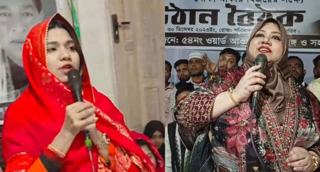 নির্বাচনী প্রচারণায় বউকে দিয়ে বউ মোকাবেলা, আম্মাজান গানে মাতোয়ারা