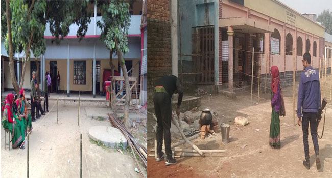 ভোটারের চাপ নাই, খাবার রান্নায় ব্যস্ত ভোট গ্রহণে নিয়োজিত আনসার কর্মীরা
