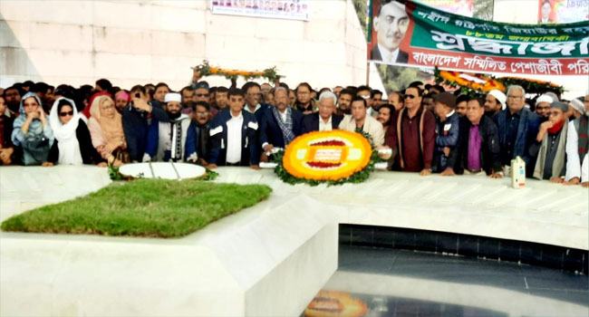 জিয়াউর রহমানের মাজারে শ্রদ্ধা সম্মিলিত পেশাজীবী পরিষদের