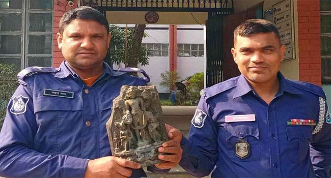 রাণীসংকৈলে ৪ কেজি ওজনের বিষ্ণু মূর্তি উদ্ধার