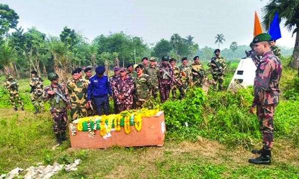 নিহত বিজিবি সদস্যের লাশ হস্তান্তর করেছে বিএসএফ