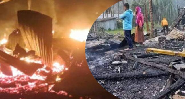 বরগুনায় আগুনে ২৫টি দোকান পুড়ে ছাই