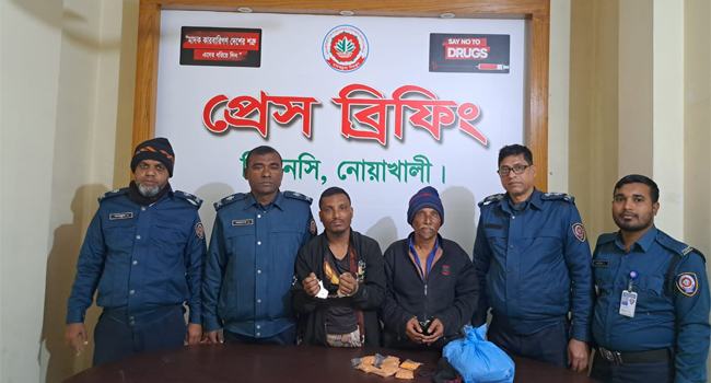 নোয়াখালীতে ৩৫০০ পিস ইয়াবাসহ গ্রেফতার ২