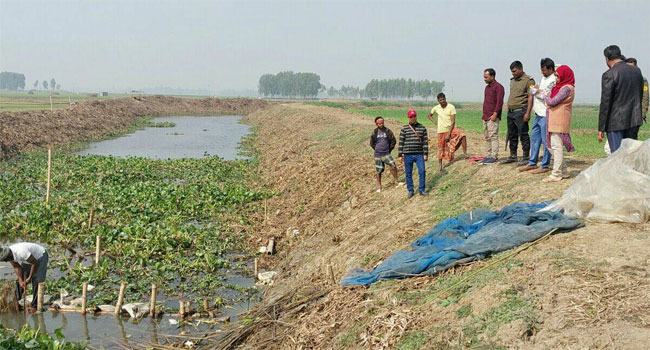 সিংড়ার ডাহিয়া খাল দখলমুক্ত করল প্রশাসন