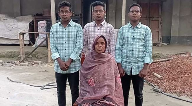 যমজ ৩ ভাই একসাথে পেলেন মেডিক্যালে চান্স