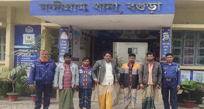 নন্দীগ্রামে পুলিশের অভিযানে সাবেক ইউপি সদস্যসহ ৫ জুয়ারি আটক