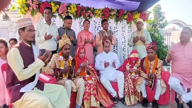 চন্দনাইশে অসহায় পরিবারের ২ কন্যাকে জাঁকজমকপূর্ণ বিয়ে দিলেন ব্যবসায়ী