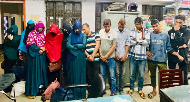 সিলেটে আবাসিক হোটেল থেকে ১২ নারী-পুরুষ গ্রেফতার