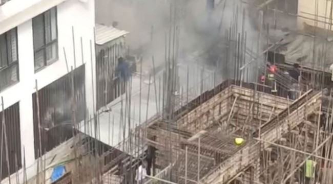 রাজধানীতে নির্মাণাধীন ভবনের আগুন নিয়ন্ত্রণে