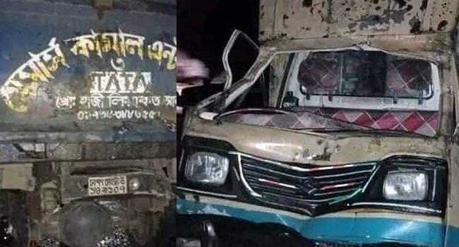 জৈন্তাপুরে দাঁড়িয়ে থাকা ট্রাকের পিছনে ধাক্কা, আহত ৫