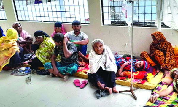 হাসপাতালে ধারণক্ষমতার পাঁচগুণ রোগী