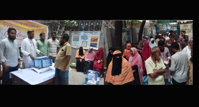 মগবাজারে ৩৫ নম্বর ওয়ার্ড নাগরিক উন্নয়ন ফোরামের ফুড প্যাকেট বিতরণ