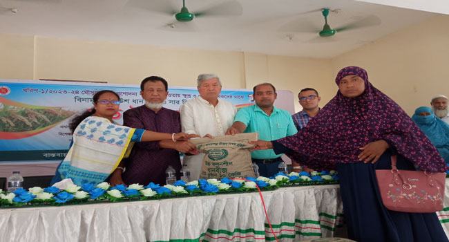 সখীপুরে ৩০০ কৃষকের মাঝে বিনামূল্যে আউশ ধানের বীজ ও সার বিতরণ