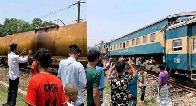 গাজীপুরে দুই ট্রেনের সংঘর্ষ