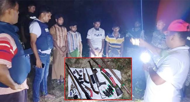 উখিয়ায় রোহিঙ্গা ক্যাম্পে অস্ত্রসহ আরসার ৪ সদস্যসহ গ্রেফতার