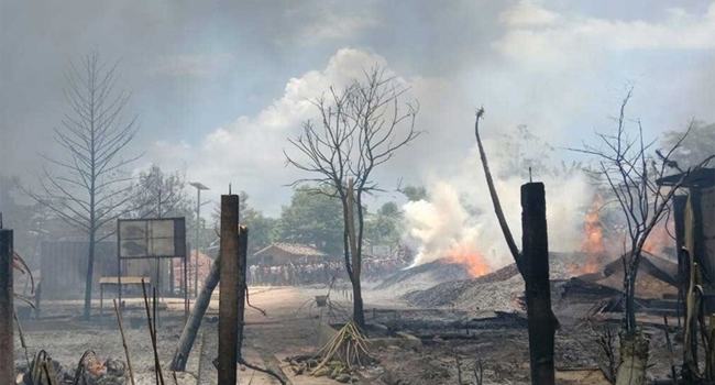 উখিয়ায় রোহিঙ্গা ক্যাম্পে আগুন, পুড়ে ছাই অর্ধশতাধিক ঘর