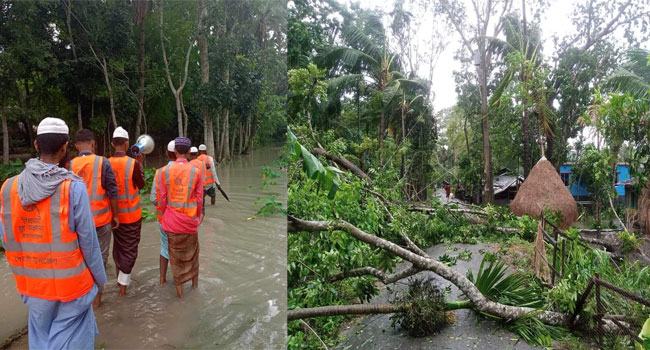 পানিতে তলিয়ে রয়েছে বেতাগীর নিম্নাঞ্চল