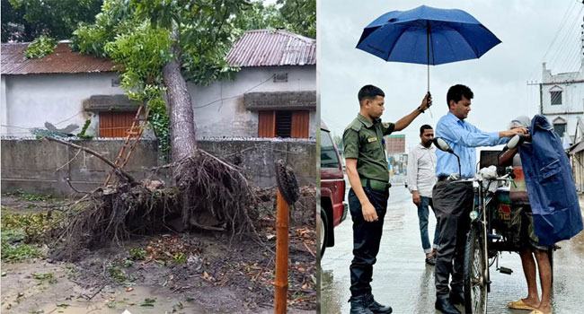 শেরপুরে বৃষ্টি ও দমকা হাওয়া, ভোর থেকে বিদ্যুৎ সরবরাহ বন্ধ