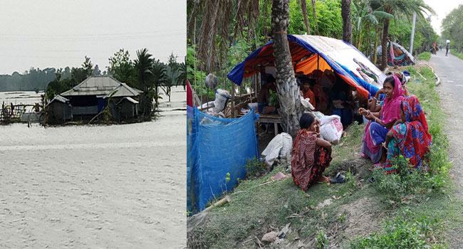 পানিবন্দি মানুষের প্রাণের আকুতি : ত্রাণ নয়, টেকসই বেড়িবাঁধ চাই