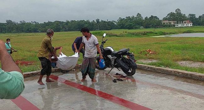 দাগনভূঞায় ময়নাতদন্তের জন্য গৃহকর্তার লাশ উত্তোলন