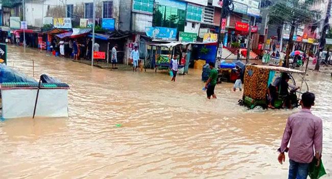 বৃষ্টিতে ফের জলমগ্ন সিলেট