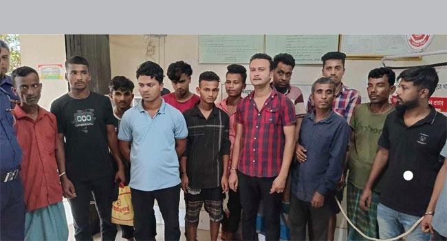 চৌদ্দগ্রামে গাঁজা ও ইয়াবা উদ্ধার, কথিত সাংবাদিকসহ আটক ১৩