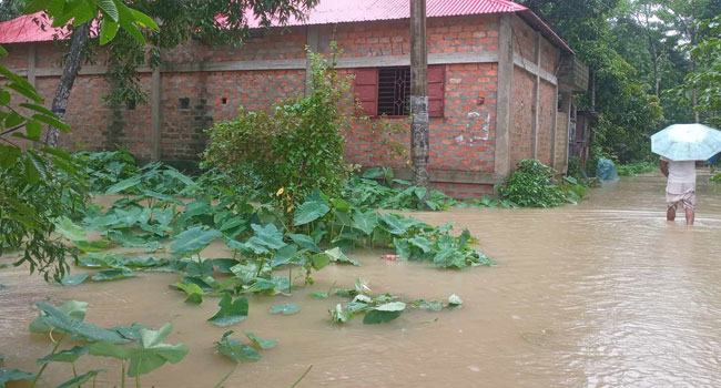 রাজনগরে প্রবল বর্ষণ, পাহাড়ি ঢলে ৩০ গ্রাম প্লাবিত