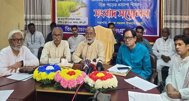 প্রধানমন্ত্রীর ভারত-চীন সফরেই তিস্তা মহাপরিকল্পনা বাস্তবায়নের পথ সুগম করার দাবি