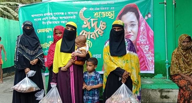 দোয়ারাবাজারে নির্বাচনে পরাজিত হয়েও বন্যাদূর্গতদের পাশে সবার আগে লাইলী আক্তার লাকী