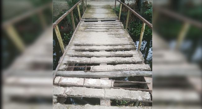 তিন ওয়ার্ডের পারাপারের একমাত্র ভরসা ব্রিজের বেহাল দশা