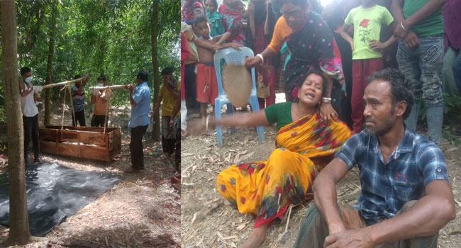 আদালতের নির্দেশে দেড় মাস পরে সমাধি থেকে লাশ উত্তোলন