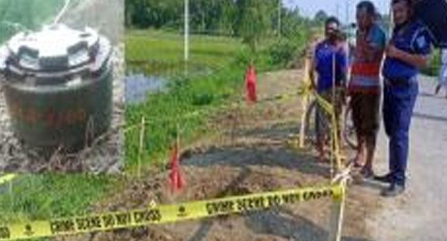 কিশোরগঞ্জে বোমা সদৃশ বস্তু উদ্ধার