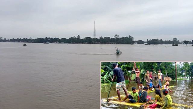সিলেটে বাড়ছে পানি, তৃতীয় দফা বন্যার আশঙ্কা