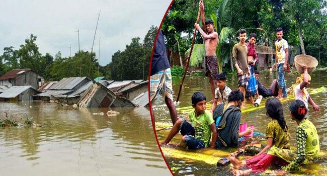 বাংলাদেশের বিভিন্ন অঞ্চলে বন্যা পরিস্থিতির অবনতি