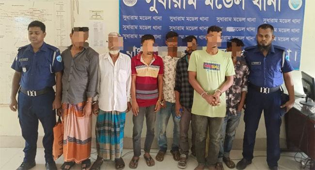 নোয়াখালীতে ২৪ ঘণ্টায় ৬৪ জন গ্রেফতার