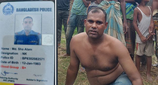 গোপনে নারীর গোসলের ভিডিও করতে গিয়ে পুলিশ সদস্য জনতার হাতে আটক